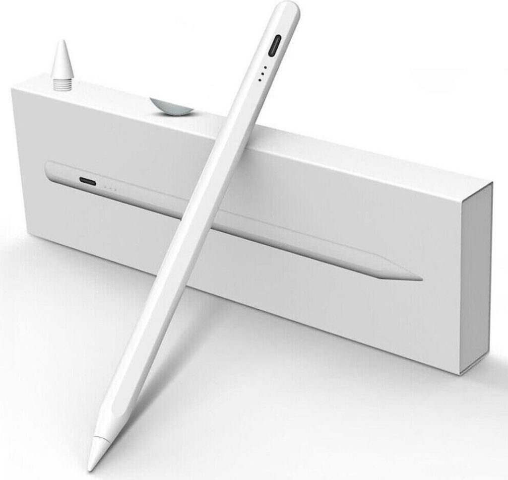 Stylus Pen für iPad 10/9/8/6/7 Gen Bluetooth Apple Pencil für iPad Pro 11/12.9,Weiss