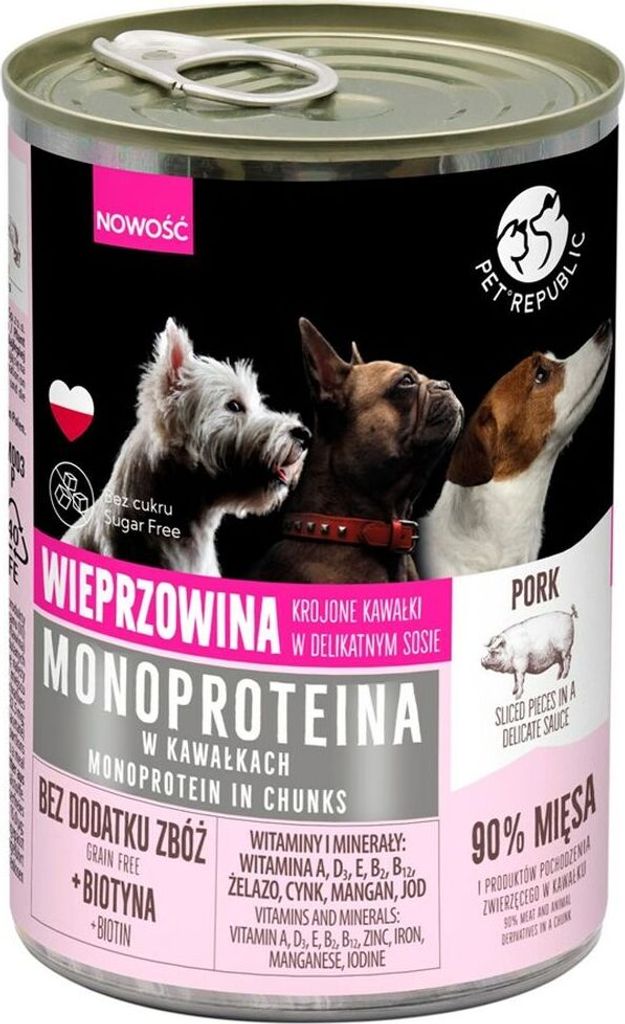 PET REPUBLIC Monoprotein Pork - nassfutter für Hunde - 400g