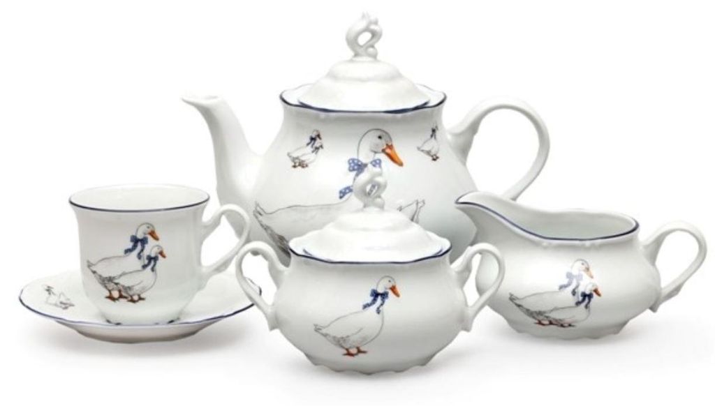 Thun 1794 Teeservice, Gänse, Porzellan, Konstanz, Thun, 15 Produktbild 