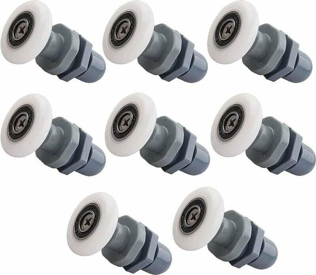 Rollenteile für Duschtüren, 25-mm-Duschrolle, Schiebetürrollen, geeignet für Glastüren mit einer Dicke von ca. 4-6 mm, (K2048)