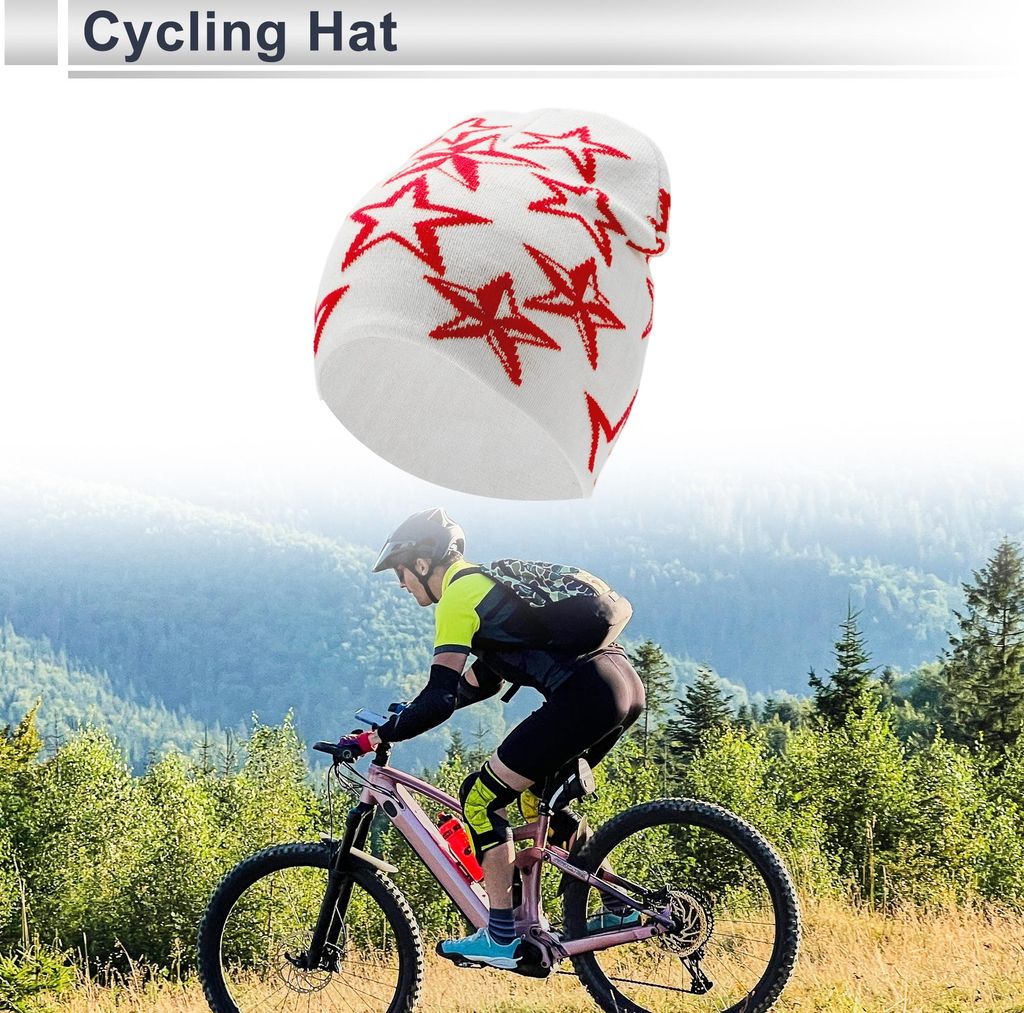 Fahrradmütze Warm Bequem Und Atmungsaktiv Helm Innenfutter Acryl Wei?er bottom 22x21cm 1 Stück