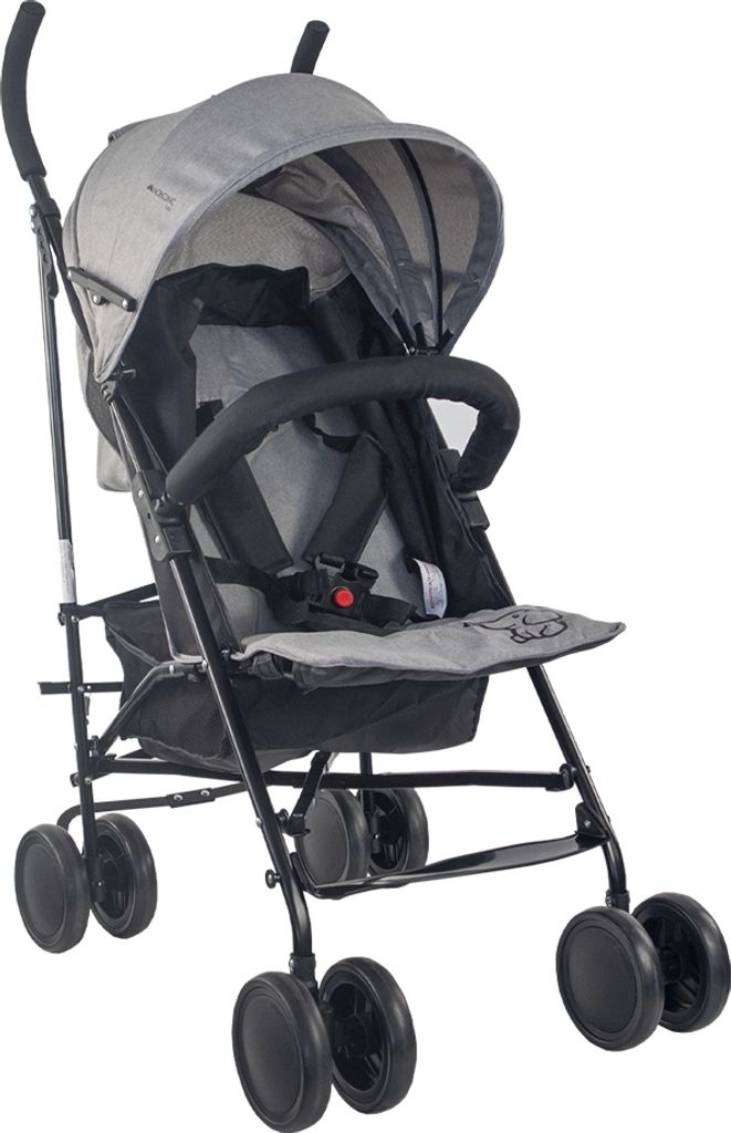 Mobiclinic Kinderwagen faltbar Buggy Verstellbare Rückenlehnn Doppeltes Sicherheitssystem Abnehmbare Räder Verstellbarer 5-Punkt-Gurt Elefant