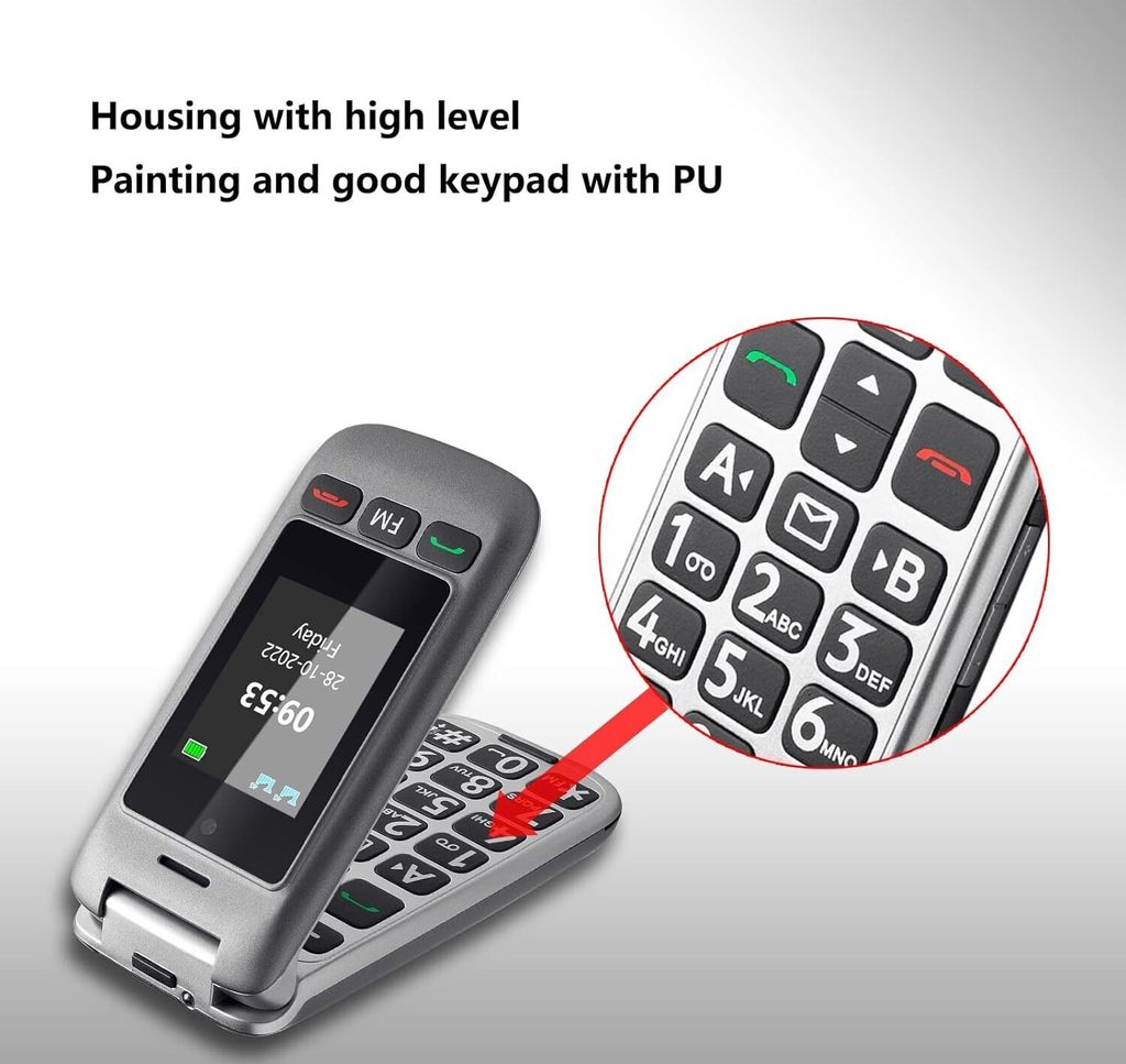 artfone G6 4G Seniorenhandy ohne Vertrag Klapphandy Produktbild 8