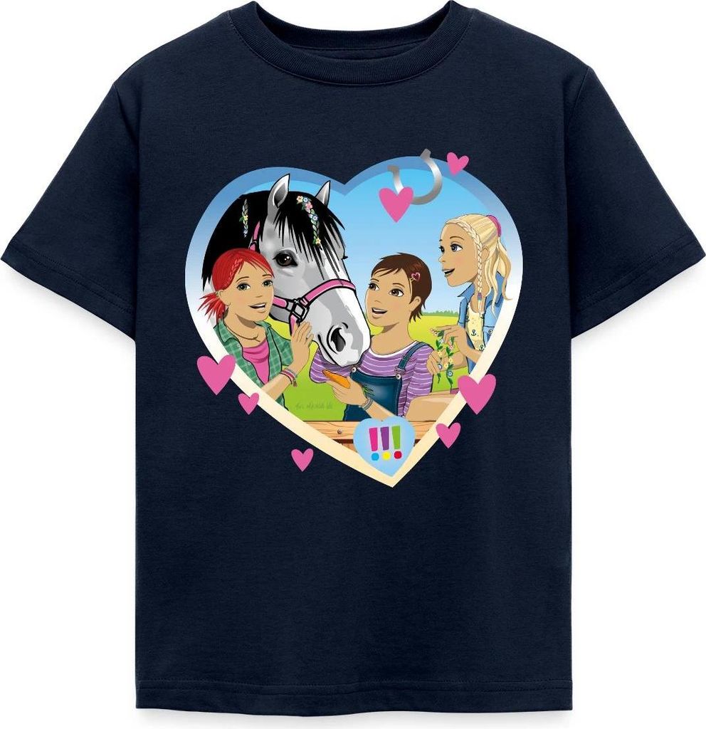 Spreadshirt Die Drei Ausrufezeichen Einsatz Im Pferdestall Kinder T-Shirt, 110/116 (5-6 Jahre), Navy