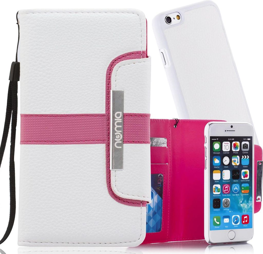 Samsung Galaxy S8 Numia Bookstyle 2 in 1 Weiss-Rosa