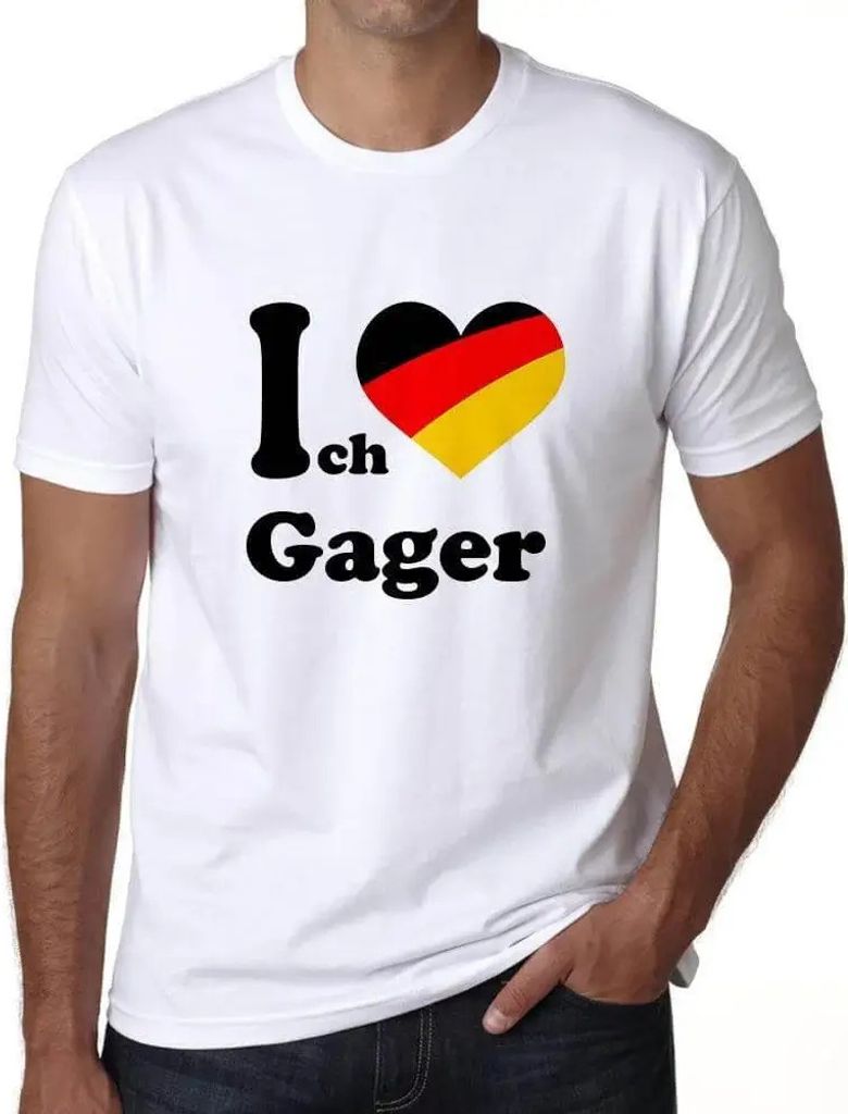 Herren Grafik T-Shirt Ich Liebe Gager Öko-Verantwortlich Vintage Jahrgang Kurzarm Lustige Druck Geburtstag Geschenk Mann