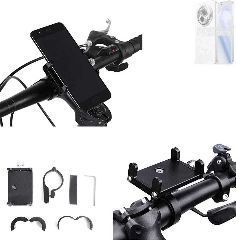 K-S-Trade Handyhalterung für das Fahrrad kompatibel mit Meizu Lucky 08 Halter Lenkstange Fahrradhalterung Motorrad Bike Mount Befestigung Smartphone