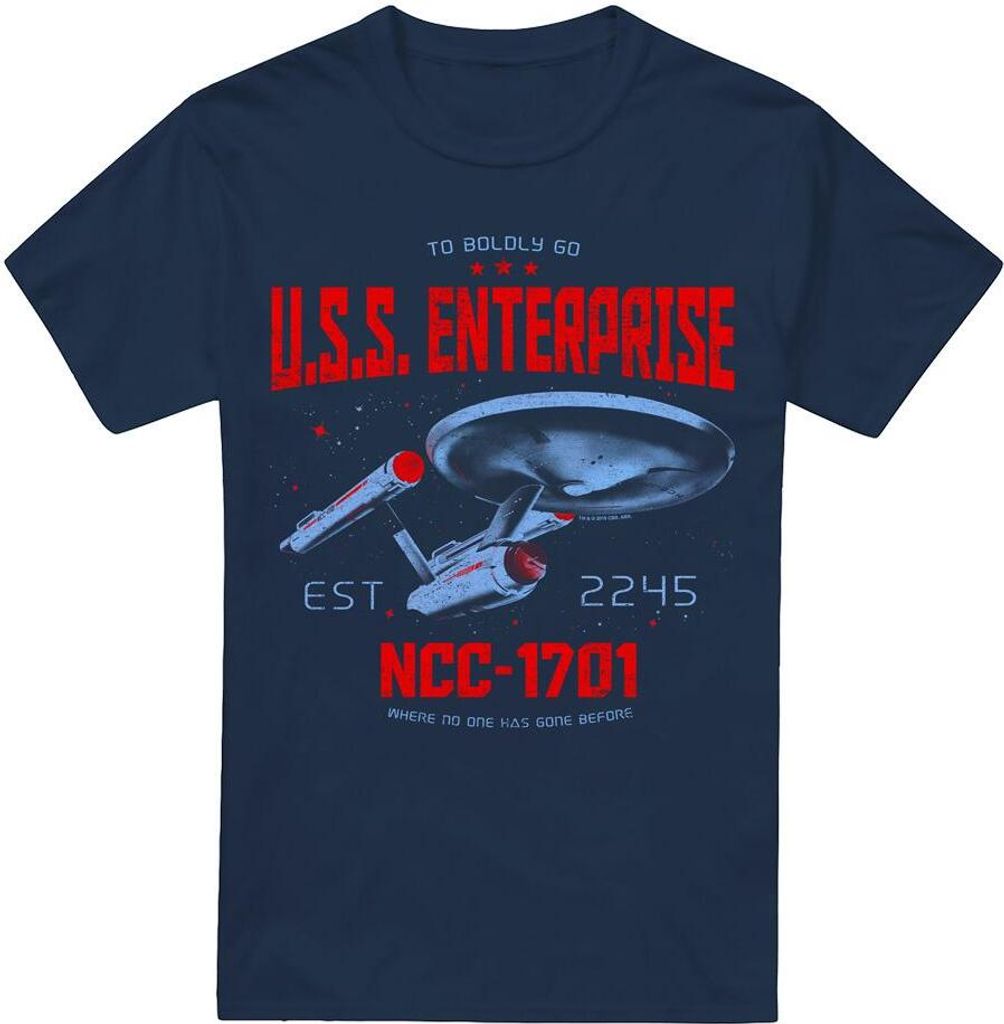 Star Trek - "Stardate 2245" T-Shirt für Herren TV5561 (XL) (Marineblau)