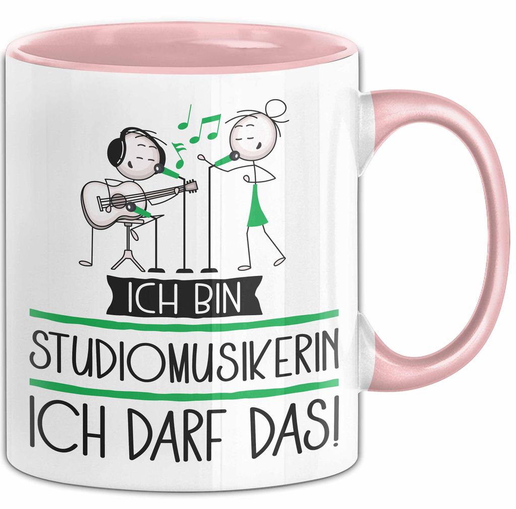 Geschenk für Studiomusikerin Tasse Lustige Geschenkidee Geburtstag Ich Bin Studiomusikerin Ich Darf Das (Rosa)