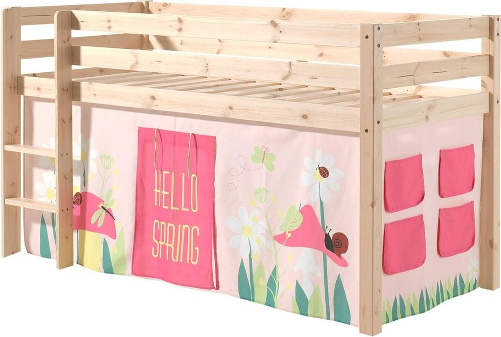 Spielbett Pino mit Textilset Kiefer Natur