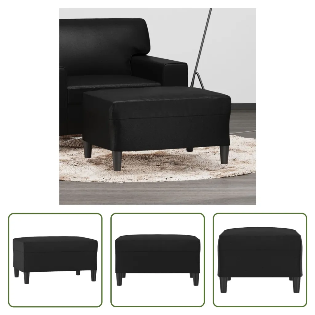 Sgabello Basso Nero 70x55x41 cm in Similpelle - Offerta The Living Store