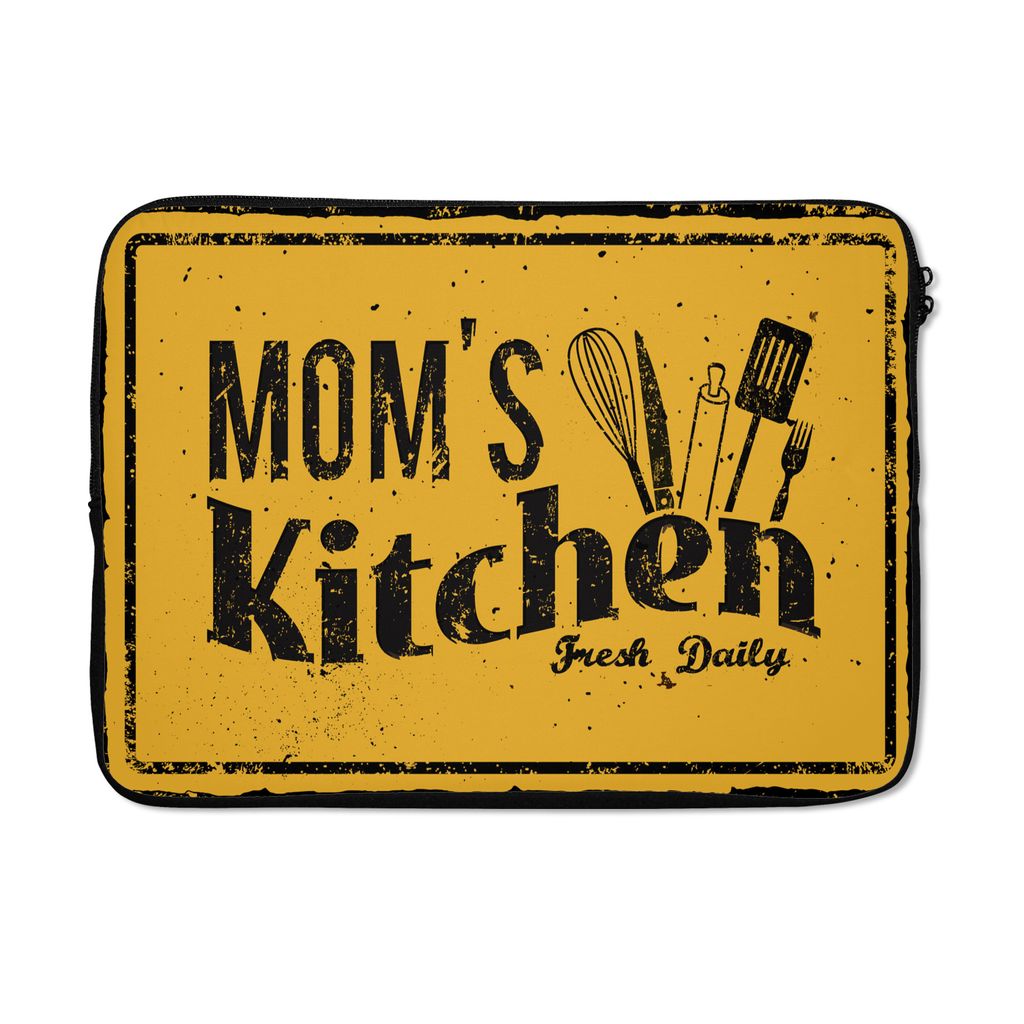 MuchoWow Laptop Hülle 13 Zoll Küche - Mama - Vintage Laptoptasche - Laptophülle - Sleeve - Rundumschutz