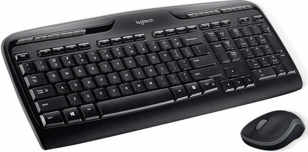 Logitech MK330, Volle Größe (100%), Kabellos, USB, QWERTZ, Produktbild 