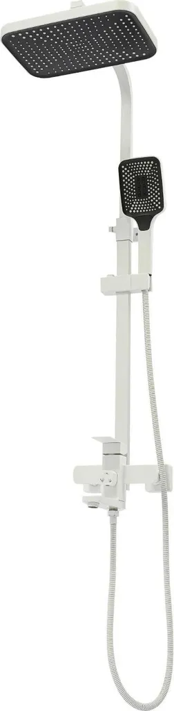 Système de douche en laiton blanc galvanisé avec bec bas ajustable