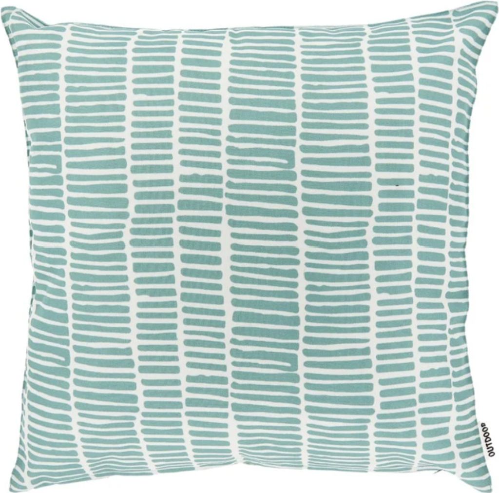 Outdoor Kissen Bliss weiß aqua blue 45x45cm