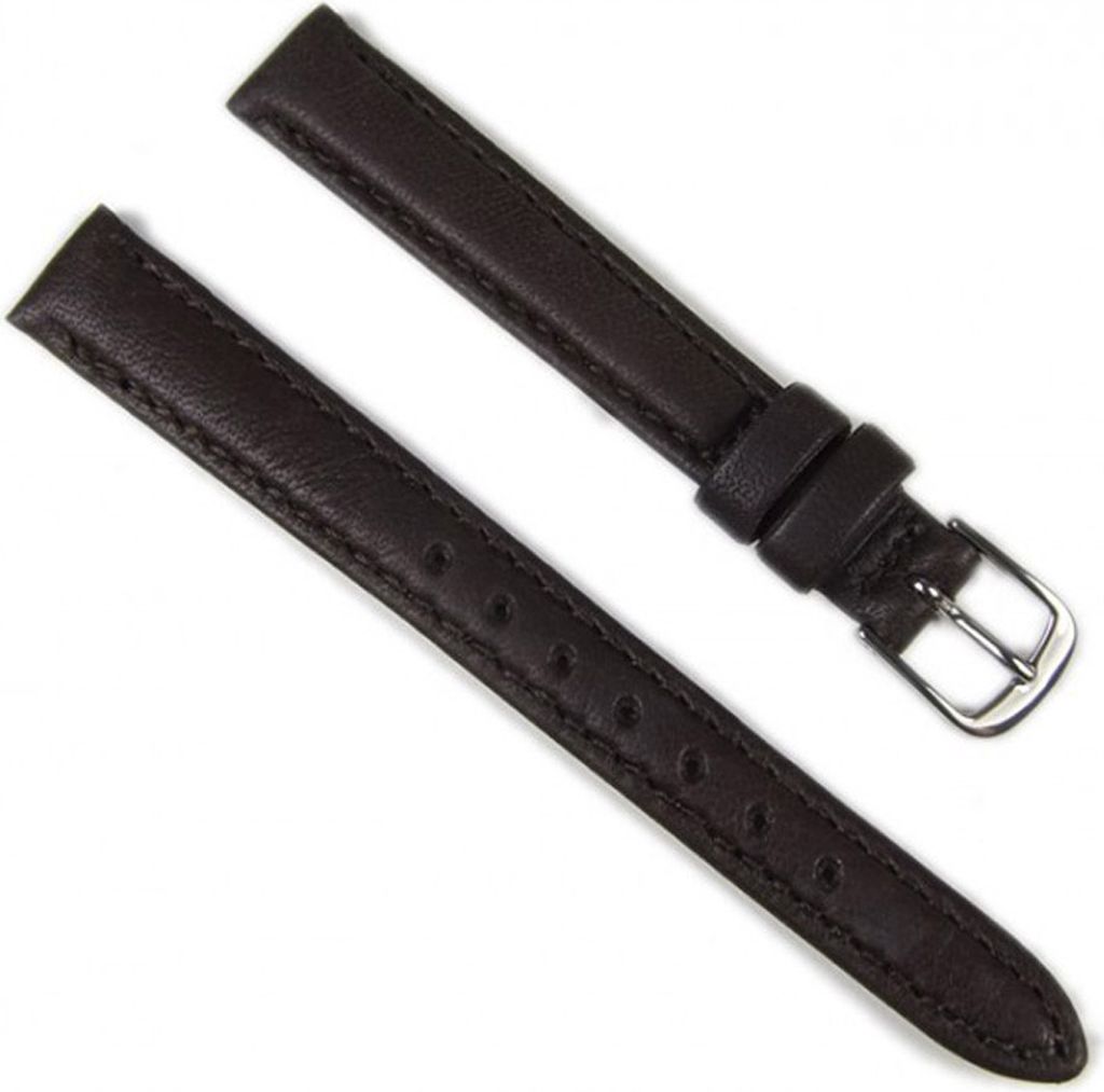 Eulit Taurus Ersatzband Uhrenarmband Leder Taurus dunkelbraun 12mm