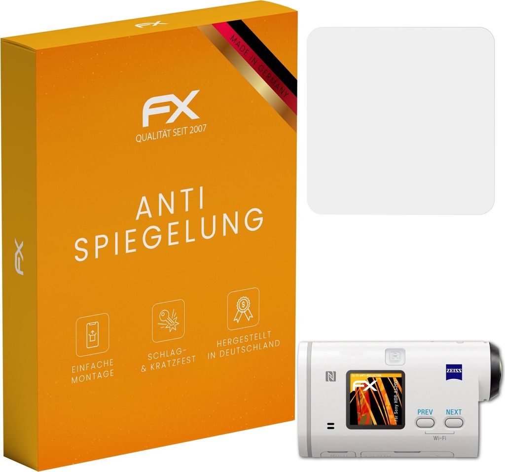atFoliX FX-Antireflex 3x Schutzfolie kompatibel mit Sony HDR-AS200 Displayfolie