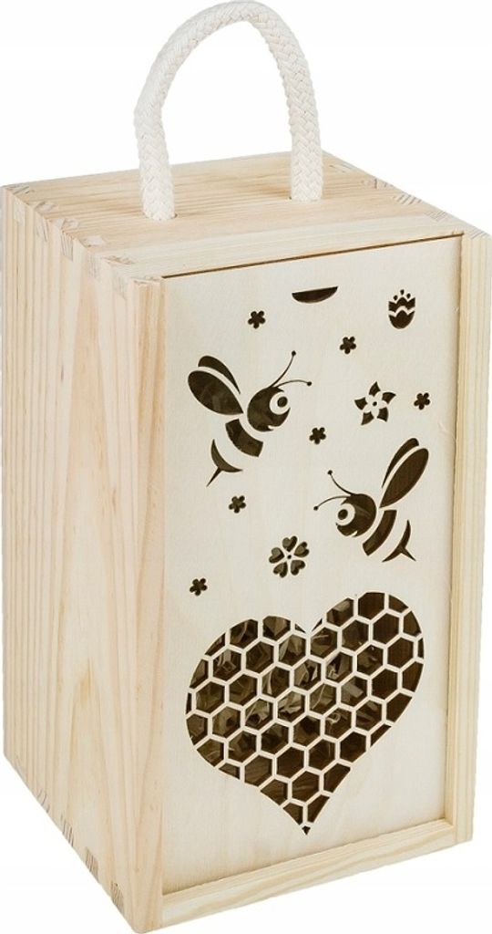 Holzbehälter, Abdeckung für Honigglas