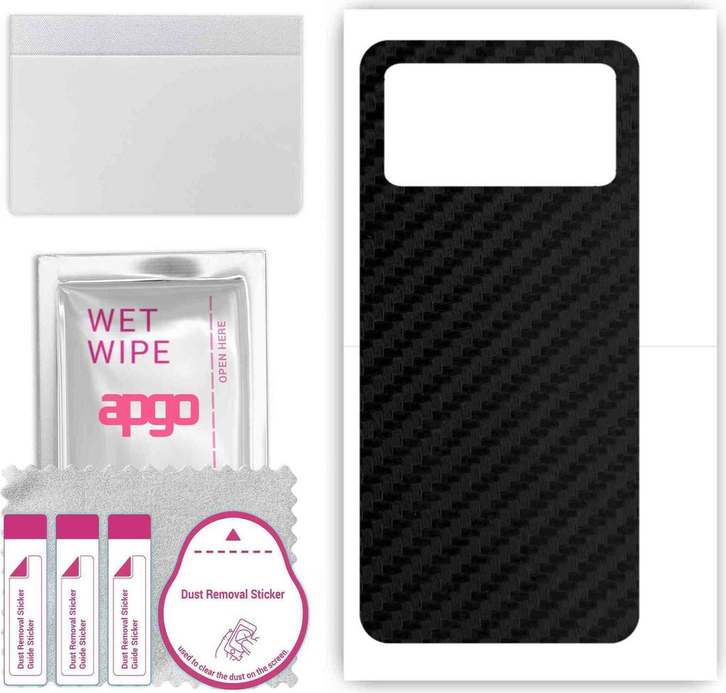 apgo Rückseite Schutzfolie, Skin, kompatibel mit Xiaomi Mix Fold 3, Hinten Displayschutzfolie aus Vinylfolie, kratzfest, einfache Montage - Schwar...