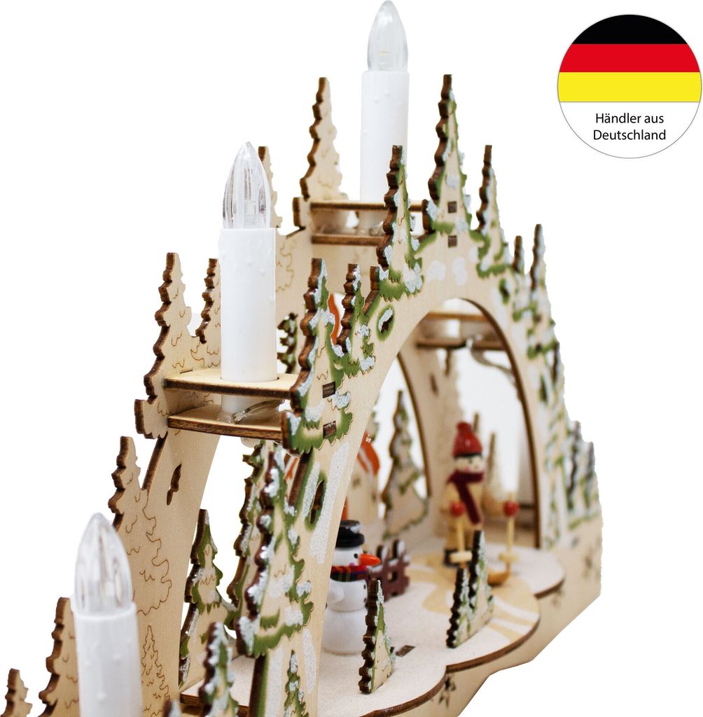 ToCi LED-Kerzenbogen Lichterbogen mit Skifahrt-Motiv | Produktbild 7