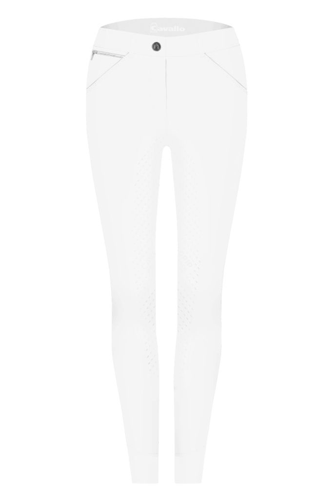 Cavallo Reithose Damen Full-Grip CAVALCALIMA Grip Vollbesatzreithose Weiß