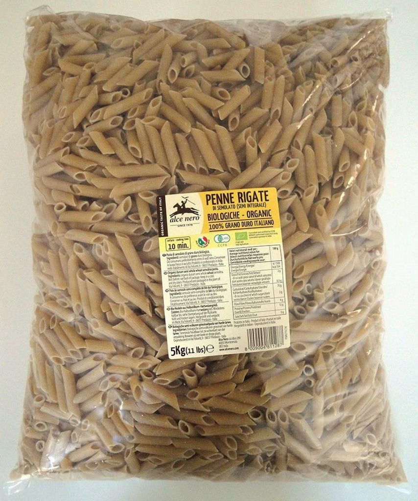 -PENNE AUS VOLLKORNSEMOLINA 5 kg – HORECA (ALCE NERO)