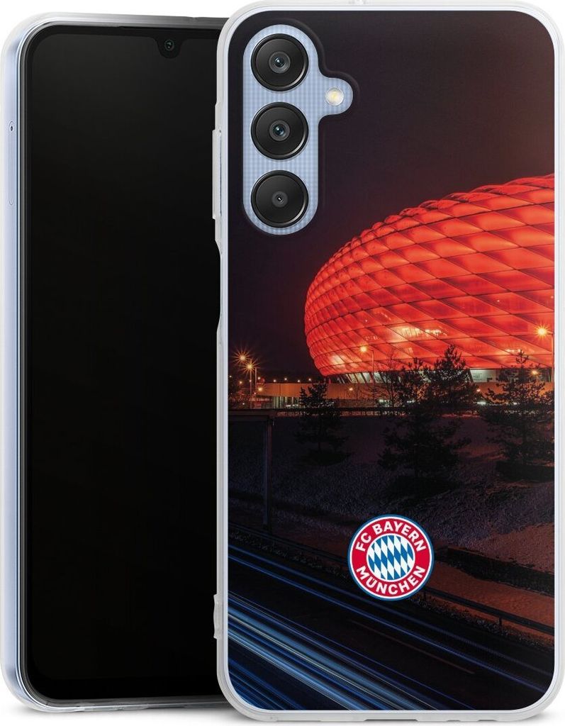 DeinDesign Handyhülle für Samsung Galaxy A25 5G Silikon Hülle Case Smartphone Schutzhülle FC Bayern München FCB Stadion