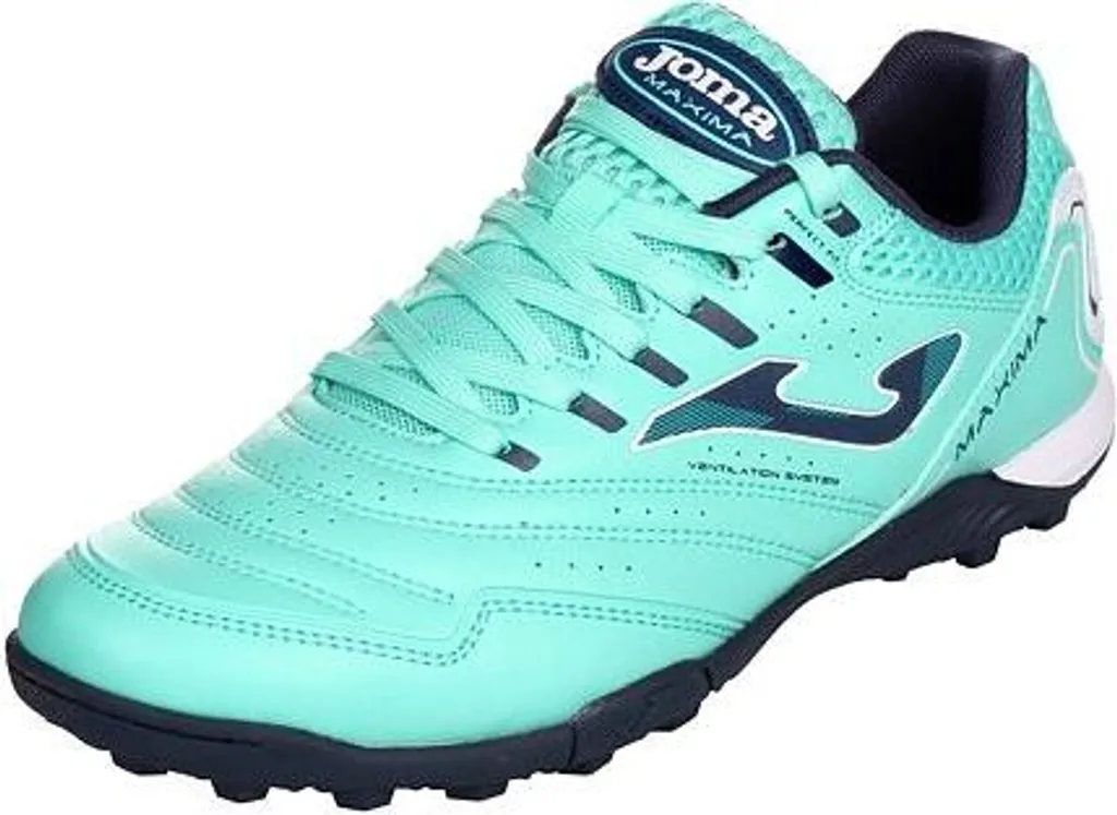 Finies les glissades avec les chaussures football Maxima 2527 turquoise turf