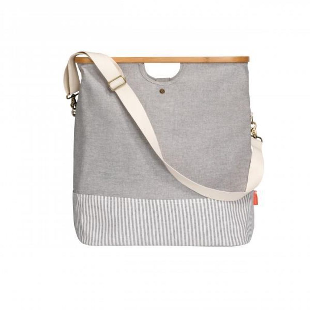 PRYM Store & Travel Bag „Canvas & Bamboo“, M, grau