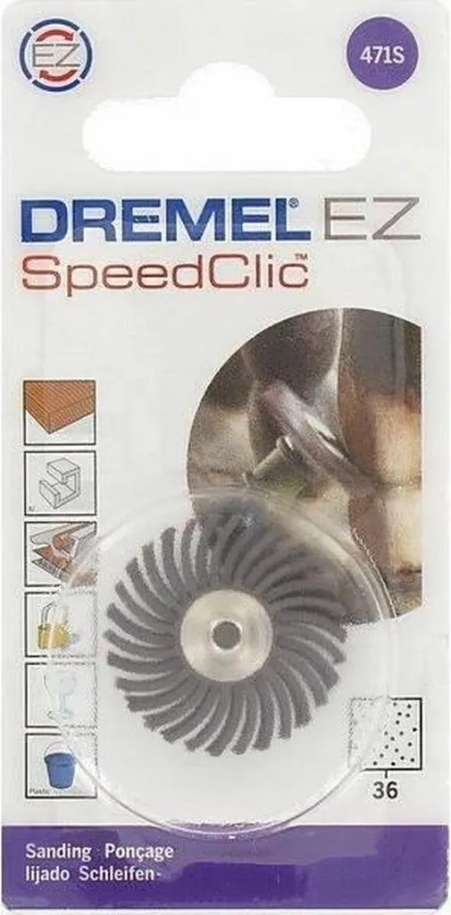Disque Abrasif Flexible Dremel S471 Ø 25 mm Haute Performance Grain 36