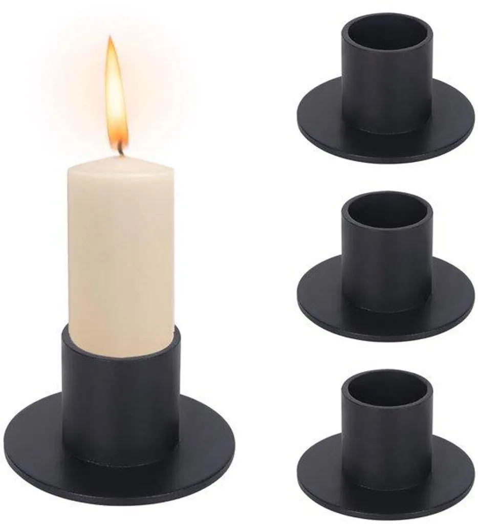Chandelier de Table Noir : Support de Bougie Décoratif Style Classique