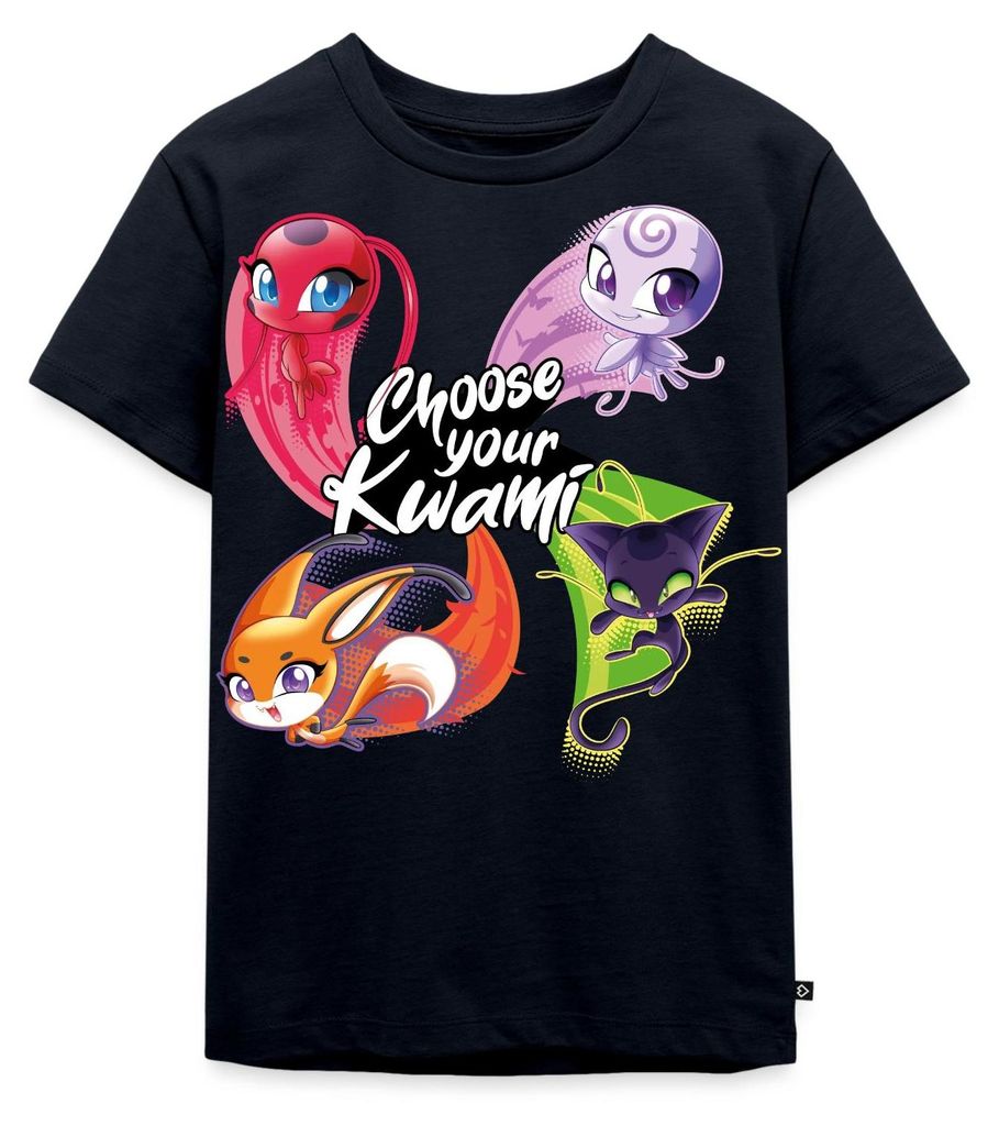 Spreadshirt Miraculous Choose Your Kwami Kinder Premium T-Shirt, 98/104 (2 Jahre), Navy