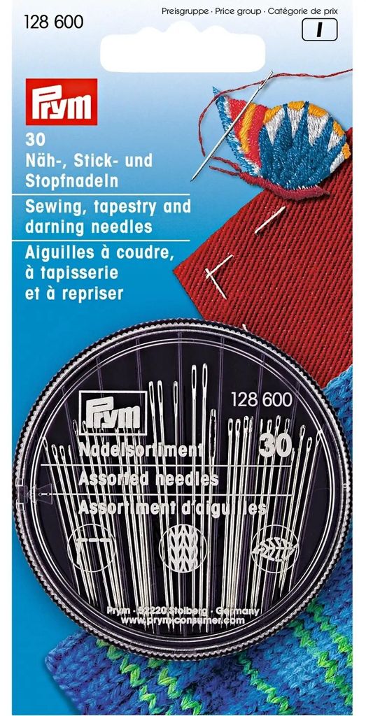 Prym 11286000, Ruční šití, Látací jehla, Kov, Stříbrná, 30 Obrázek produktu 