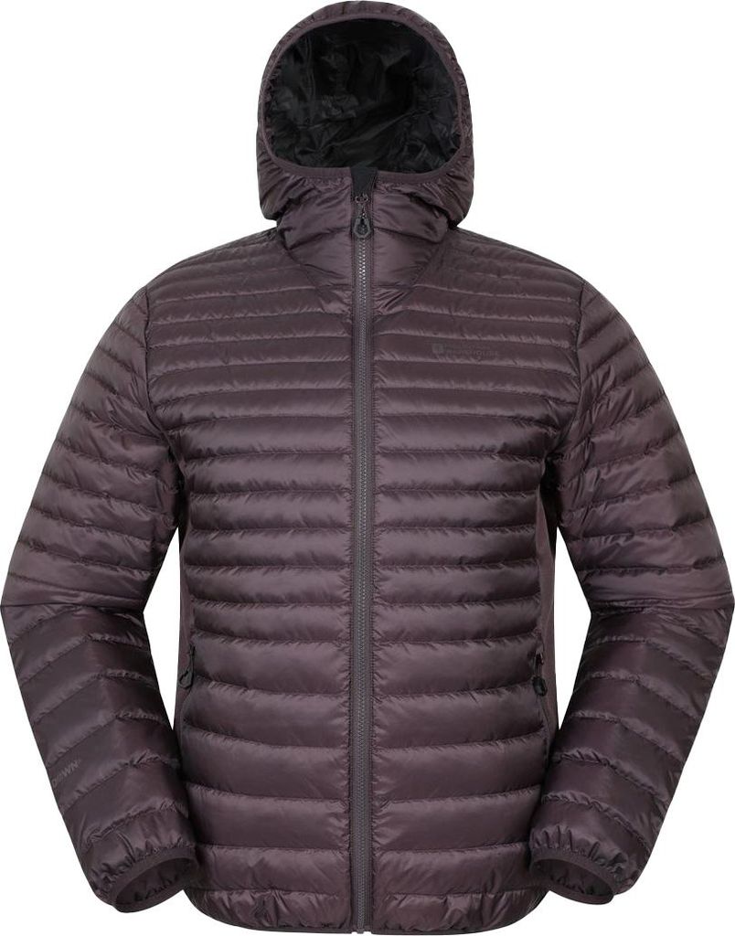 Mountain Warehouse - "Hybrid Extreme" Kapuzenjacke für Herren, Daunen-gefüllt, Federleicht MW4620 (3XL) (Dunkelbraun)