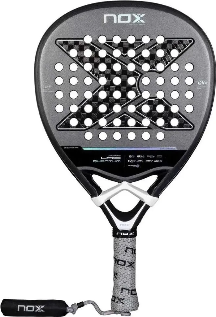 Raquette de padel Nox LA10 Quantum 12K 2025 de Leo Augsburguer Argent