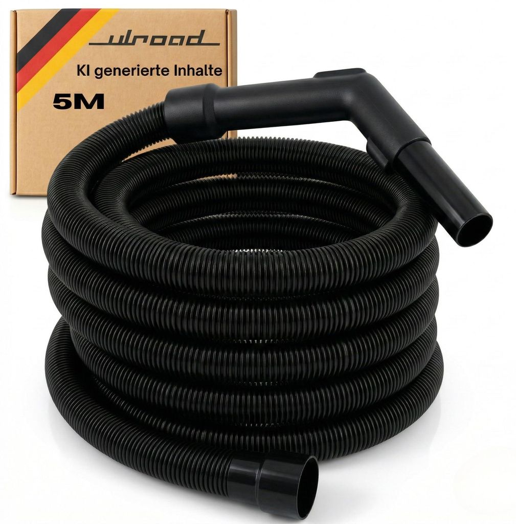 5m Staubsaugerschlauch mit 58 mm Anschluss und 35 mm Griff, kompatibel mit Nilfisk, Parkside, Kärcher NT, Starmix, Flex Nass-/Trockensauger, Indus...