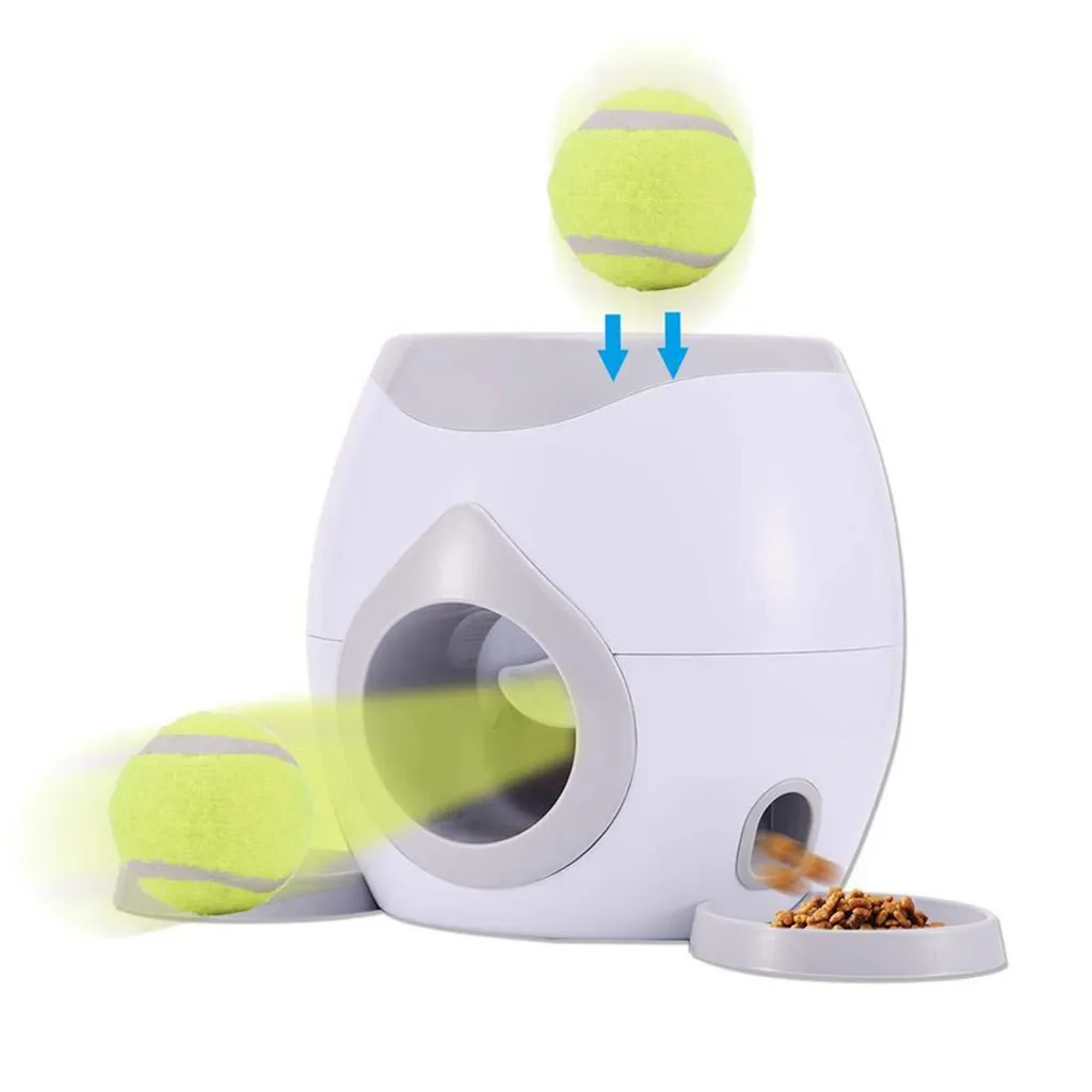 Lanceur de balle automatique pour chien et distributeur de croquettes