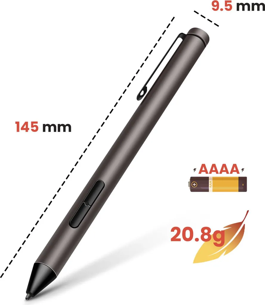 Stylet pour Prise de Notes sur Surface Microsoft Écriture Fluide Noir