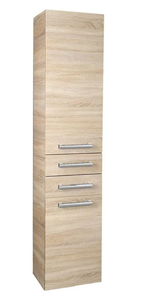 Aqualine Vega VG980 Armoire de Toilette Suspendue Chêne Platine 184cm