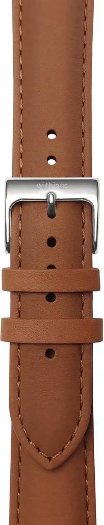Bracelet Withings 20mm cuir marron avec boucle acier inoxydable de qualité