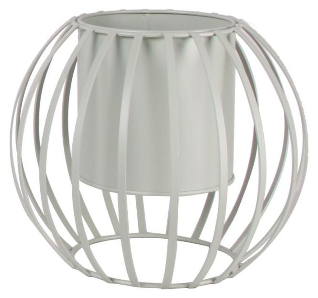 TrendLine Pflanztopf Metall Ø 24 x 20 cm weiß