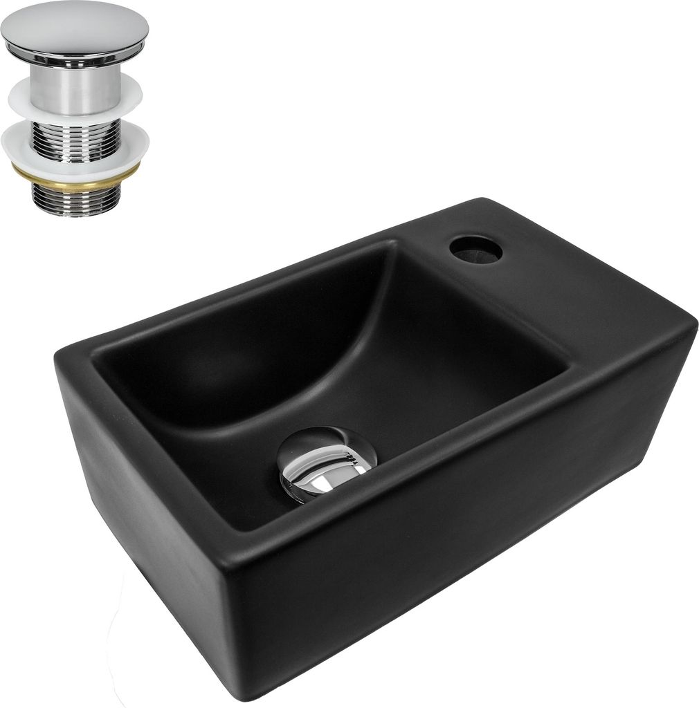LuxeBath Waschbecken Aufsatzwaschbecken Eckig, Produktbild 