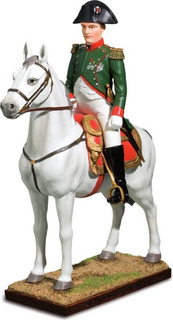 Napoleon auf Pferd mehrfarbig frei nach dem Gemälde von Pichat