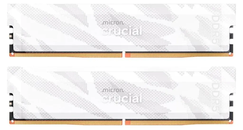 Mémoire RAM DDR5 32 Go Crucial Pro OC avec Dissipateur Thermique Noir