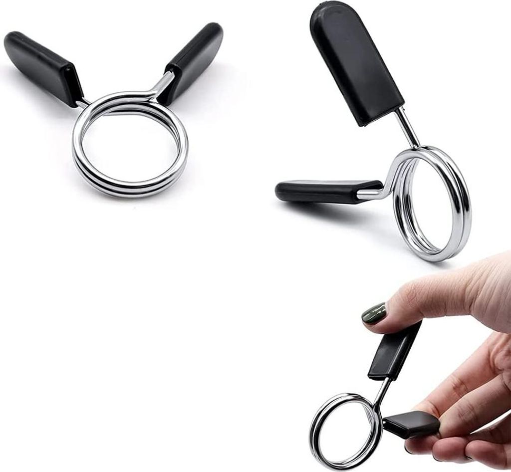 6 Federhalsklemmen 30 mm für Olympische Hantelstangen - Sicher und Langlebig für Fitness und Training