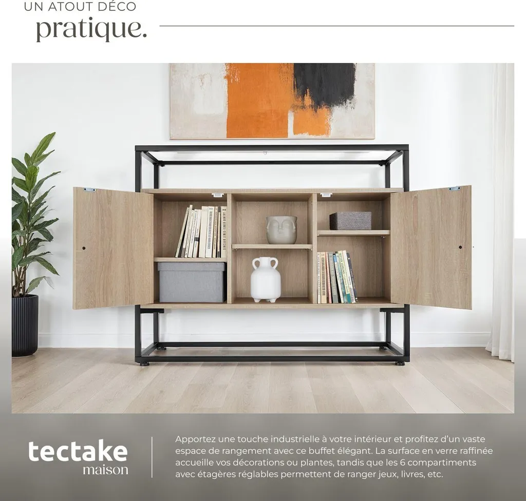 Buffet Oldham 100 cm - Solution pour Gagner de la Place avec Style