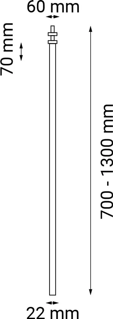Luminaire de plafond pour îlot central ALHA 9103 Dohar noir tube 110 cm