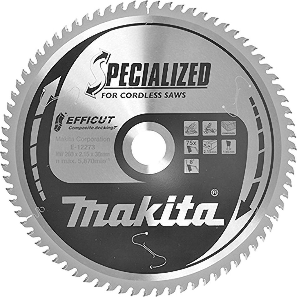 MAKITA E-12273 Kreissägeblatt 260 x 30 x 2.15 mm Zähneanzahl: 75 1 St.