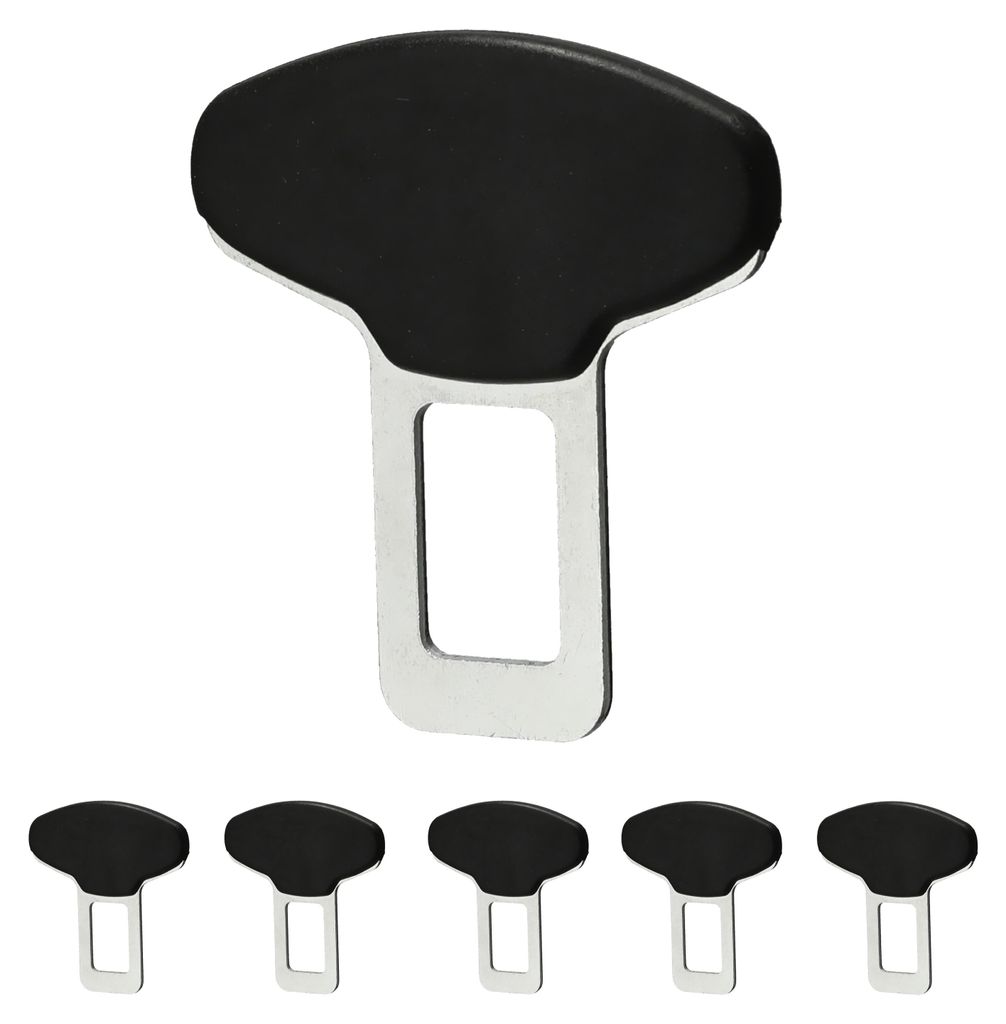 Universal Gurtalarm Stopper 6er Set TPR Eisen 5,5x0,7x6cm Produktbild 