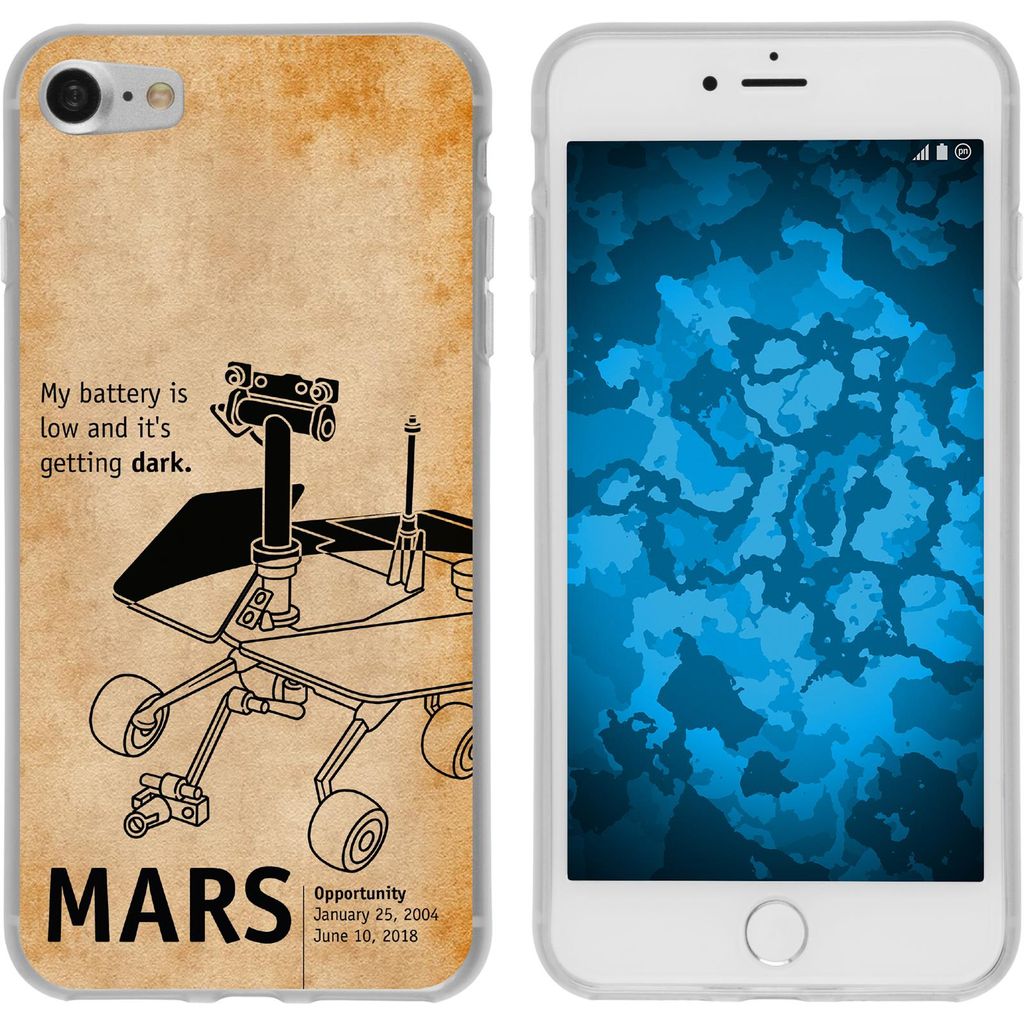 PhoneNatic Case kompatibel mit Apple iPhone 7 / 8 / SE 2020 Silikon-Hülle Space Rover M2